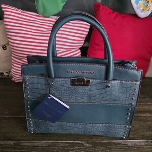 Adrienne Vittadini tote with a Faux Leather crocodile-embossed finish